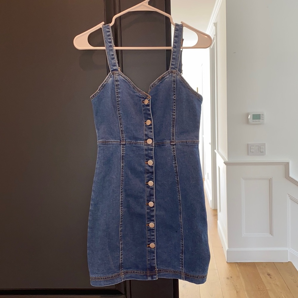 Denim mini dress